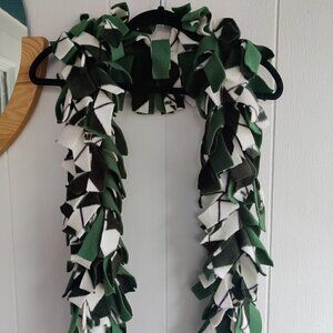 MSU Spirit Scarf,  handmade cotton flannel